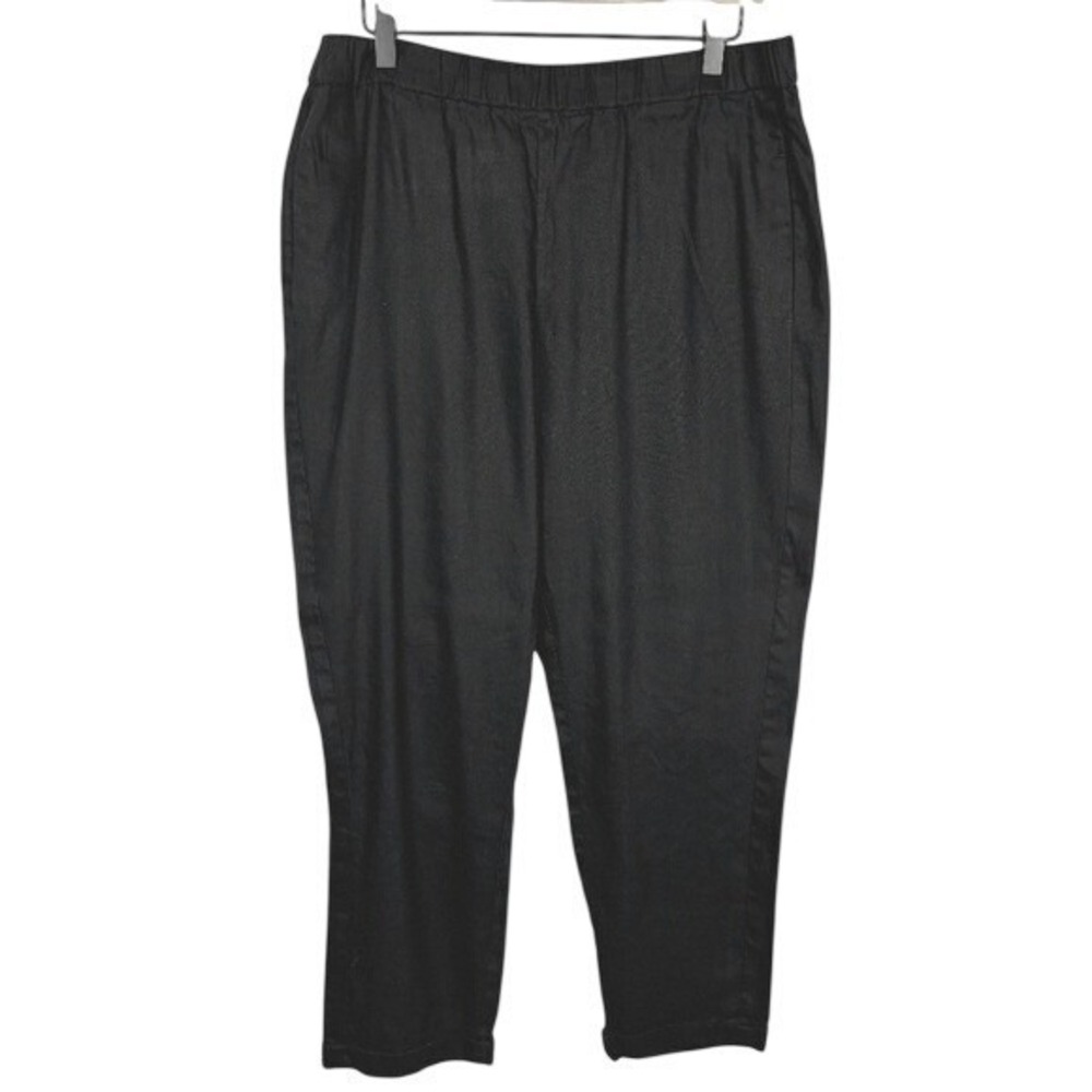 J. JILL Women Pullon Tapered Leg‎ Linen Pant Sz L 32 x 27 Lagenlook Minimalist